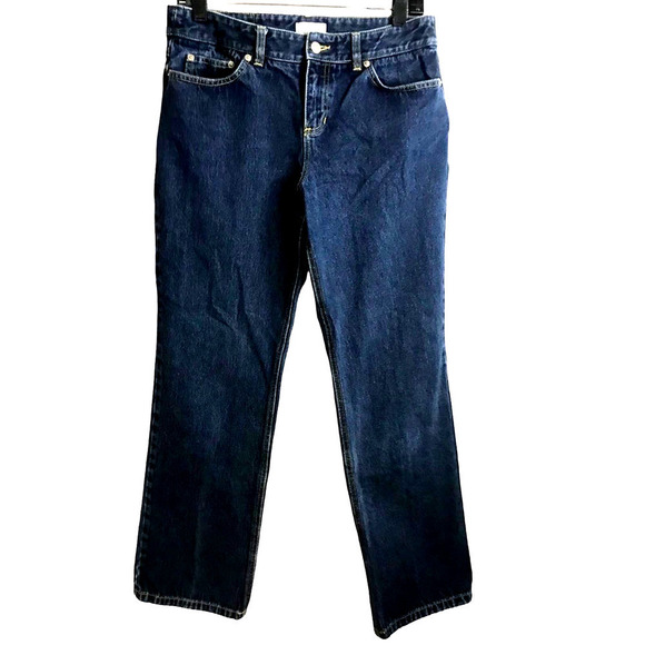 Loft Dark Wash 5 Pocket Bootcut Jeans Size 8 - Picture 1 of 12